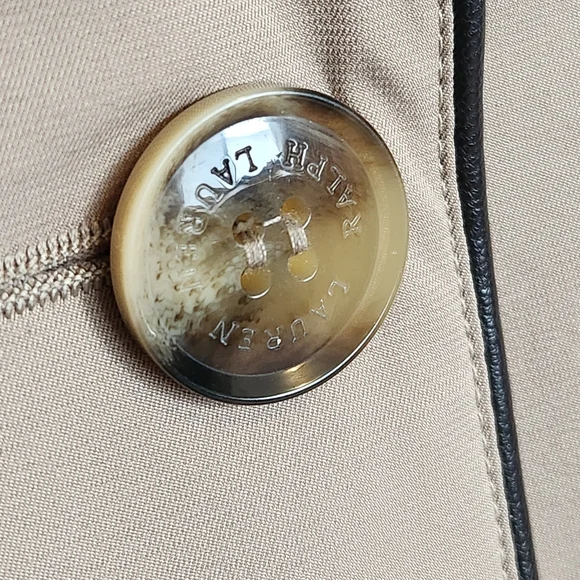 WOMEN'S LAUREN RALPH LAUREN CLASSIC TAN TRENCH COAT JACKET SIZE XL - Picture 9 of 12